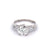 Vintage GIA 1.62 Carats Round Brilliant Cut Diamond Platinum Ring
