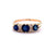 Edwardian Sapphire Diamond 14 Karat Yellow Gold Five Stone Ring