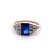 Late Victorian GIA Burma No Heat Sapphire Diamond 14k Rose Gold Silver Ring