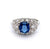Art Deco GIA 1.87 Carats Burma No Heat Sapphire Diamond Platinum Ring