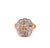 Edwardian GIA 2.37 Carats Fancy Color Diamond 14k Yellow Rose Gold Cluster Ring