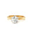 Vintage GIA 1.06 Carats Old European Cut Diamond 18 Karat Yellow Gold Solitaire Ring