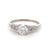 Art Deco GIA 0.92 Round Brilliant Cut Diamond Platinum Ring