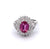 Vintage 1.88 Carats Pink Sapphire Diamond Platinum Cluster Ring