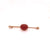 Mid Century Cabochon Cut Carnelian 14k Yellow Gold Brooch
