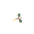 Antique French Old Mine Cut Diamond Emerald 18 Karat Gold Ring