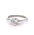 Mid Century GIA 0.52 Carat Round Brilliant Cut Diamond 14k White Gold Solitaire Ring