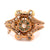Retro Diamond Emerald 18k Yellow Gold Hinged Bracelet