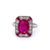 Art Deco Burma No Heat Ruby Diamond Platinum Dinner Ring