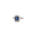 Art Deco Inspired Sapphire Diamond Platinum Ring