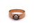 Antique Austrian Rose Cut Diamond 14 Karat Rose Gold Band Ring