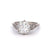 Mid Century French GIA 2.71 Carats Old Mine Cut Diamond 18k White Gold Ring