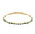Diamond Emerald 14 Karat Yellow Gold Bangle Bracelet