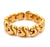 Vintage Italian 18k Yellow Gold Wave Link Bracelet