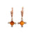 Citrine Diamond 18 Karat Rose Gold Dangle Earrings