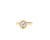 Antique GIA 0.71 Carat Old European Cut Diamond 14 Karat Rose Gold Cluster Ring