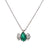 Mid Century 1.41 Carats Emerald Platinum Pendant Necklace