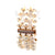 Vintage Pearl Diamond 18k Yellow Gold Three Strand Bracelet