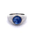 Vintage 4.30 Carats Sapphire Platinum Solitaire Bezel Set Ring
