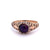 Victorian Garnet 14 Karat Rose Gold Filigree Ring
