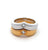 Vintage Cartier Diamond 18k Yellow White Gold Chevron Band Set