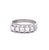 Vintage Carré Cut Diamond Platinum Half Eternity Band
