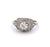 Art Deco Old European Cut Diamond Platinum 14k White Gold Ring
