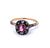 Antique Austro-Hungarian Pink Sapphire Diamond 14 Karat Rose Gold Cluster Ring