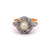 Edwardian Pearl Diamond 18k Yellow Gold Platinum Cluster Ring