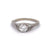 Edwardian GIA 0.53 Carat Round Brilliant Cut Diamond 18k White Gold Filigree Ring