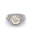 Art Deco 2.40 Carats Old European Cut Diamond Platinum Filigree Ring
