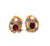 Vintage Garnet Sapphire Pearl 18 Karat Yellow Gold Ear Clips