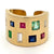 Vintage Gemstone Diamond 14 Karat Yellow Gold Cigar Band