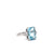 Art Deco Inspired 4.72 Carats Aquamarine Diamond Platinum Ring