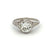 Edwardian GIA 1.51 Carats Old European Cut Diamond Platinum Filigree Ring
