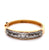 Retro Art Deco Diamond Platinum 14k Yellow Gold Hinged Bracelet