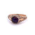 Victorian Garnet 14 Karat Rose Gold Filigree Ring