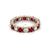 Mid Century Ruby Diamond 18k White Gold Eternity Band