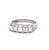 Vintage Carré Cut Diamond Platinum Half Eternity Band