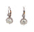 Art Deco Inspired Diamond Platinum Buttercup Drop Earrings
