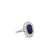 Antique Inspired 2.43 Carats Sapphire Diamond Platinum Cluster Ring