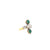 Antique French Old Mine Cut Diamond Emerald 18 Karat Gold Ring