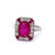 Art Deco Burma No Heat Ruby Diamond Platinum Dinner Ring