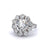 Mid Century French GIA 2.31 Carat Old European Cut Diamond Platinum Cluster Ring