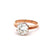 Victorian GIA 2.91 Carats Old Mine Cut Diamond 14k Rose Gold Solitaire Ring