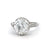 Art Deco French GIA 3.86 Carats Old European Cut Diamond Platinum Ring