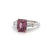 Mid Century 2.51 Carats Spinel Diamond Platinum Ring