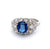 Art Deco GIA 1.87 Carats Burma No Heat Sapphire Diamond Platinum Ring