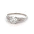 Art Deco GIA 0.92 Round Brilliant Cut Diamond Platinum Ring