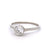 Mid Century GIA 0.52 Carat Round Brilliant Cut Diamond 14k White Gold Solitaire Ring
